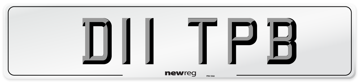D11 TPB Number Plate from New Reg